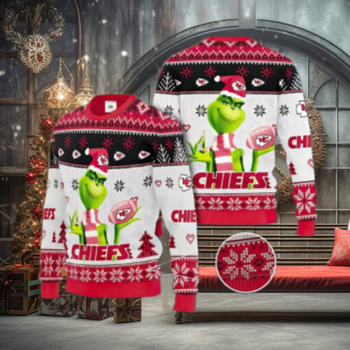 Kansas City Chiefs Grinch Touchdown Ugly Christmas Sweater