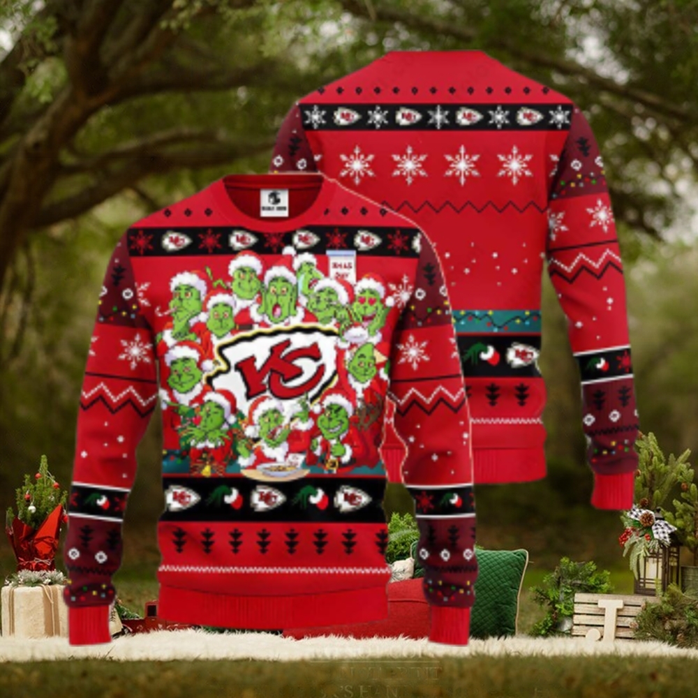 Kansas City Chiefs Grinch Xmas Party NFL Ugly Christmas Sweater Kansas City Chiefs Grinch Xmas Party NFL Ugly Christmas Sweater