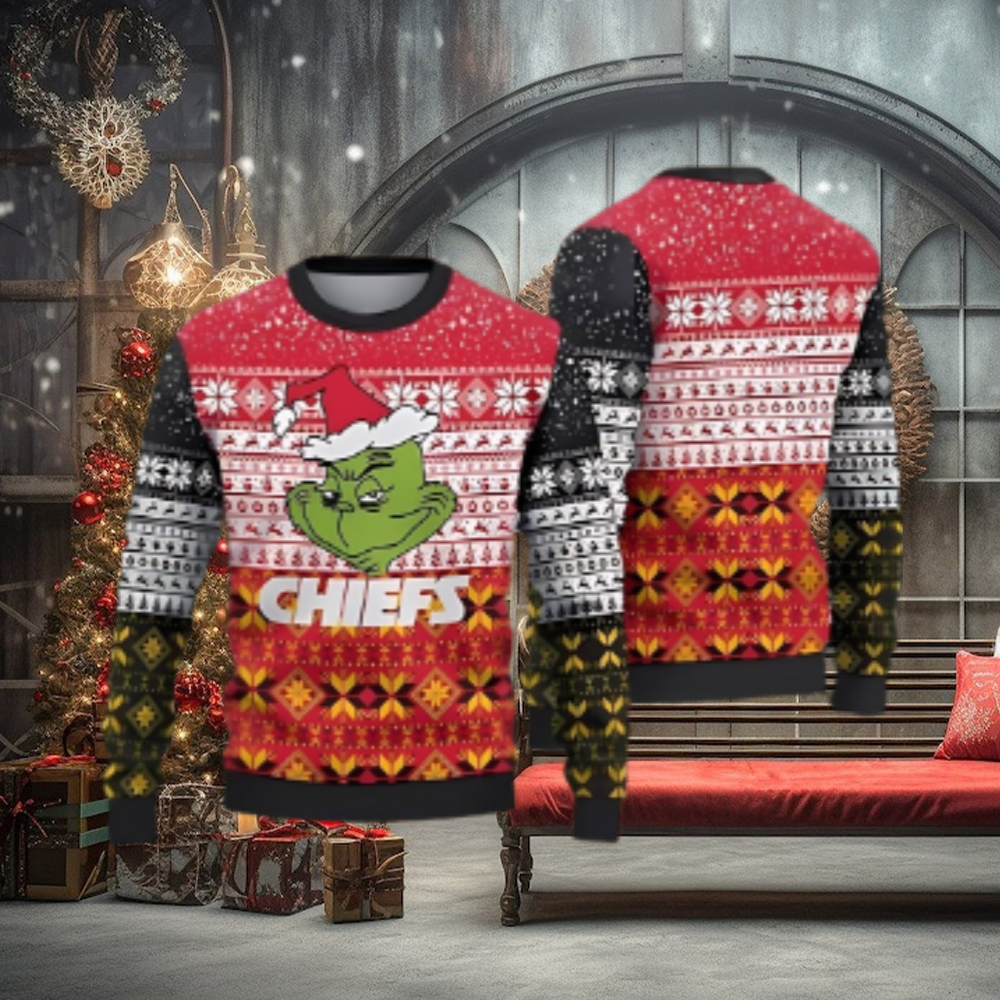 Kansas City Chiefs Grinchmas Ugly Christmas Sweater Kansas City Chiefs Grinchmas Ugly Christmas Sweater