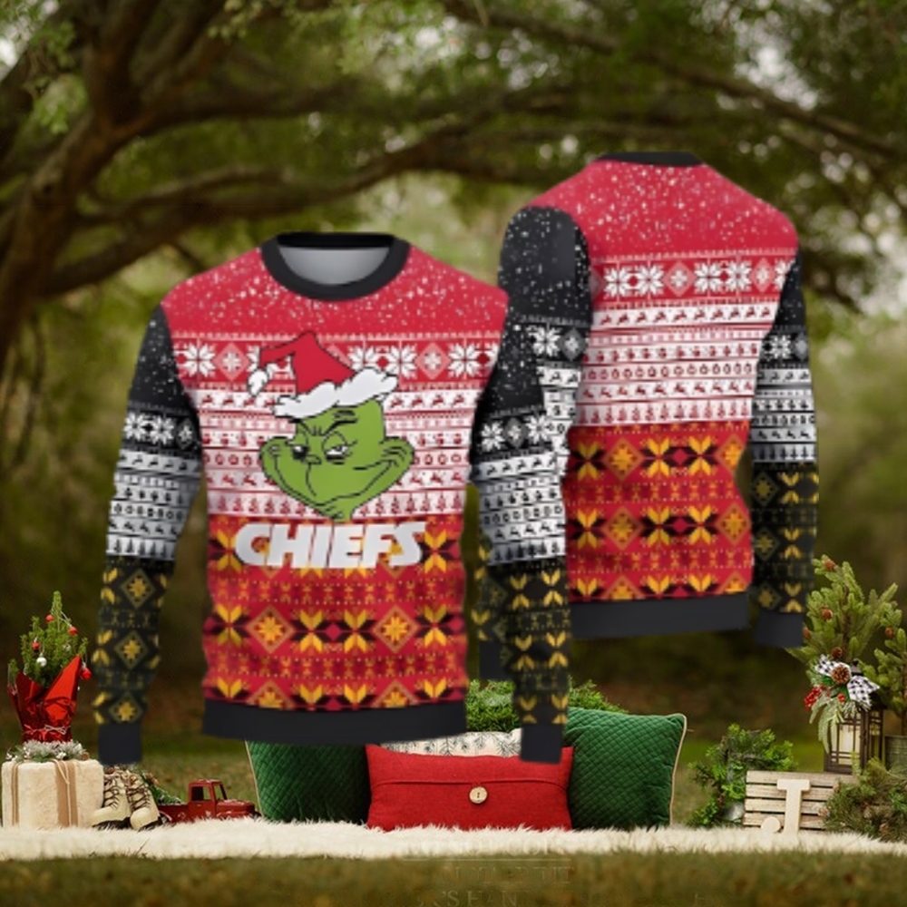 Kansas City Chiefs Grinchmas Ugly Christmas Sweater Kansas City Chiefs Grinchmas Ugly Christmas Sweater