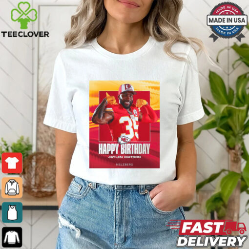 Kansas City Chiefs Happy Birthday Jaylen Watson Helzberg Poster t shirt