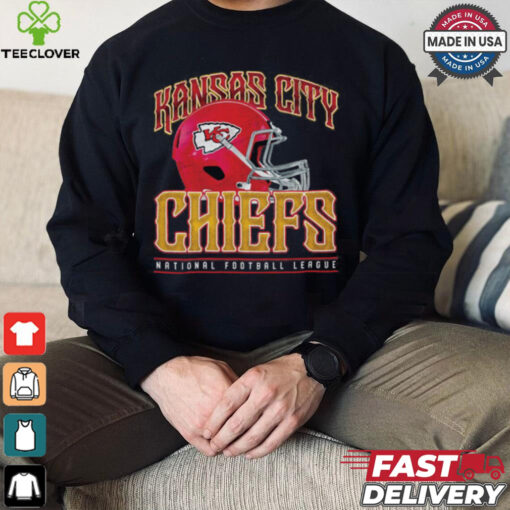 Kansas City Chiefs Helmet Garment Dyed Heavyweight T Shirt