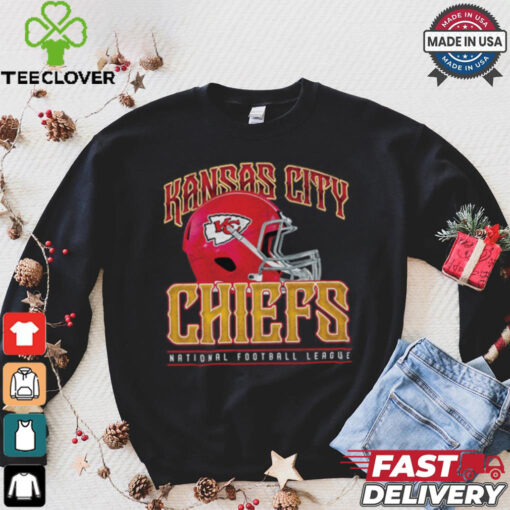 Kansas City Chiefs Helmet Garment Dyed Heavyweight T Shirt