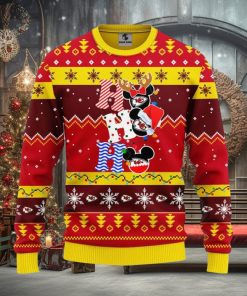 Kansas City Chiefs HoHoHo Mickey Christmas Ugly Sweater Sport Christmas Gift Ideas