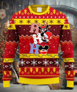 Kansas City Chiefs HoHoHo Mickey Christmas Ugly Sweater