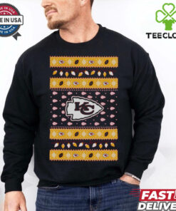 Kansas City Chiefs Holiday Lights Sweater T Shirt 2 Kansas City Chiefs Holiday Lights Sweater T Shirt