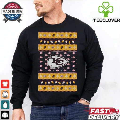 Kansas City Chiefs Holiday Lights Sweater T Shirt