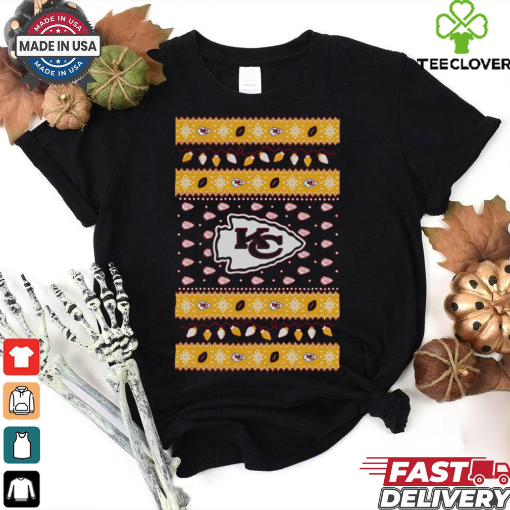 Kansas City Chiefs Holiday Lights Sweater T Shirt Kansas City Chiefs Holiday Lights Sweater T Shirt