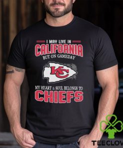 Kansas City Chiefs I May Live In California But I Belongs To Chiefs 2024 T Shirt