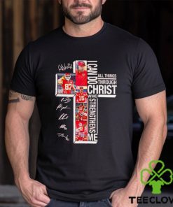Kansas City Chiefs I can do all things through Christ who strengthens me signatures shirt