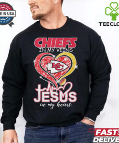 Kansas City Chiefs In My Veins Jesus In My Heart Shirt