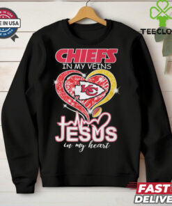Kansas City Chiefs In My Veins Jesus In My Heart Shirt