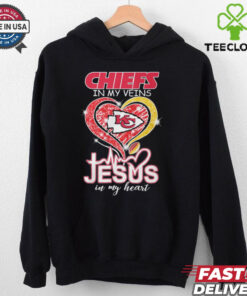 Kansas City Chiefs In My Veins Jesus In My Heart Shirt