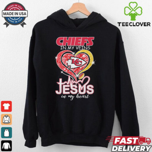 Kansas City Chiefs In My Veins Jesus In My Heart Shirt