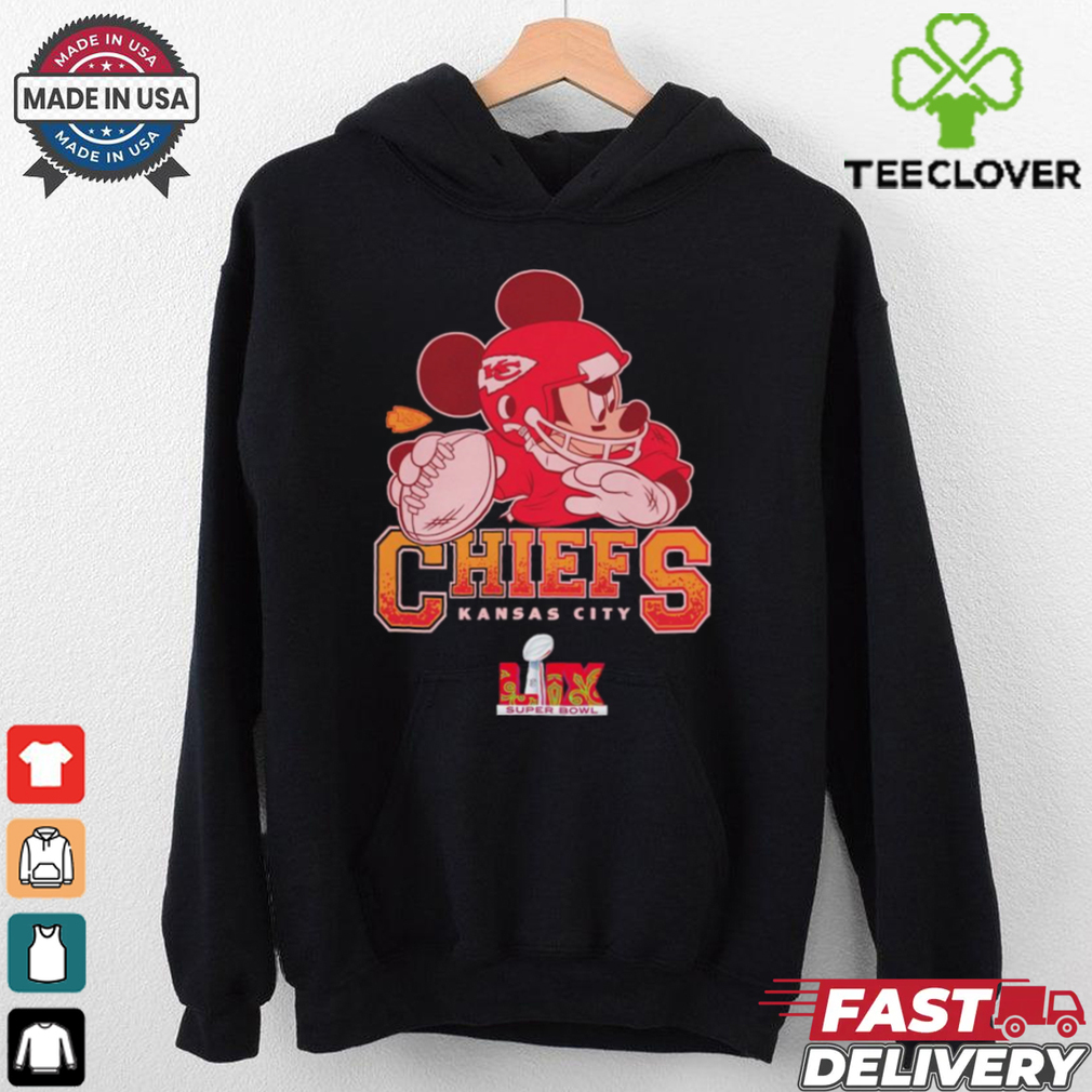 Kansas City Chiefs Junk Food Disney Mickey QB Super Bowl Lix Shirt Kansas City Chiefs Junk Food Disney Mickey QB Super Bowl Lix Shirt