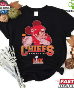 Kansas City Chiefs Junk Food Disney Mickey QB Super Bowl Lix Shirt