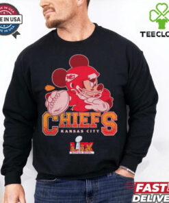 Kansas City Chiefs Junk Food Disney Mickey QB Super Bowl Lix Shirt