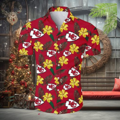 Kansas City Chiefs KCC Tropical Flower Hawaiian Shirt Gift For Fans NFL