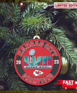 Kansas City Chiefs LVII Super Bowl 2023 Trophy Champions Christmas Tree Decorations Ornament