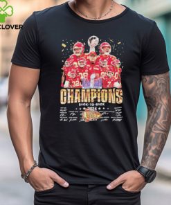 Kansas City Chiefs LVIII Super Bowl Champions Back to Back 2024 Signatures Shirt
