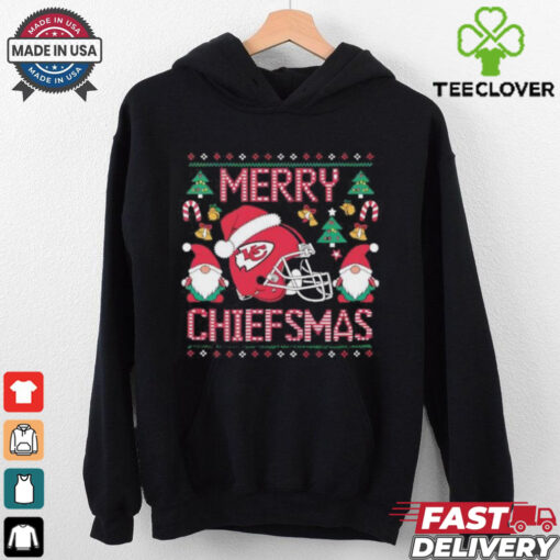 Kansas City Chiefs Merry Chiefsmas Ugly Christmas gnomies helmet shirt
