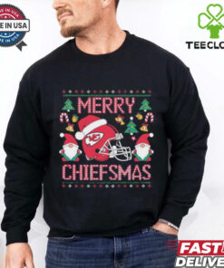 Kansas City Chiefs Merry Chiefsmas Ugly Christmas gnomies helmet shirt
