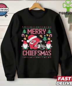 Kansas City Chiefs Merry Chiefsmas Ugly Christmas gnomies helmet shirt