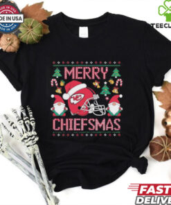 Kansas City Chiefs Merry Chiefsmas Ugly Christmas gnomies helmet shirt