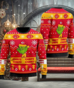 Kansas City Chiefs Merry Grinchmas Ugly Christmas Sweater