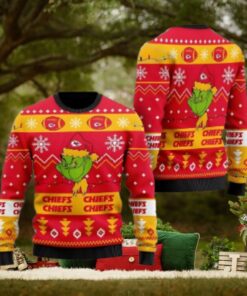 Kansas City Chiefs Merry Grinchmas Ugly Christmas Sweater