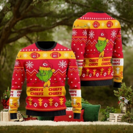 Kansas City Chiefs Merry Grinchmas Ugly Christmas Sweater