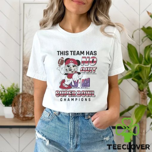 Kansas City Chiefs Mickey Mouse This Team Has No Quit Super Bowl Champions 2024 Official White T Shirt