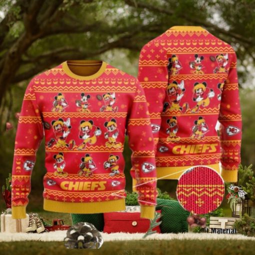 Kansas City Chiefs Mickey Mouse Ugly Christmas Sweater, Ugly Sweater, Christmas Sweaters, Hoodie, Sweatshirt, Sweater