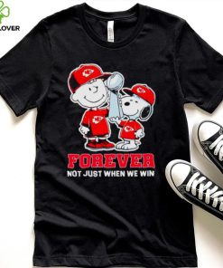 Kansas City Chiefs NFL Charlie Brown and Snoopy forever not just when we win shirt