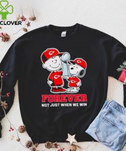 Kansas City Chiefs NFL Charlie Brown and Snoopy forever not just when we win hoodie, sweater, longsleeve, shirt v-neck, t-shirt