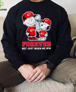 Kansas City Chiefs NFL Charlie Brown and Snoopy forever not just when we win hoodie, sweater, longsleeve, shirt v-neck, t-shirt