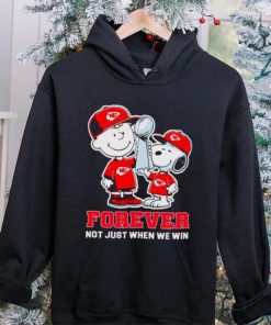 Kansas City Chiefs NFL Charlie Brown and Snoopy forever not just when we win hoodie, sweater, longsleeve, shirt v-neck, t-shirt