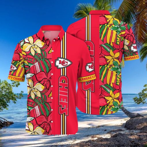 Kansas City Chiefs NFL Flower Summer Football For Fans All Over Print Unisex Hawaiian Shirt