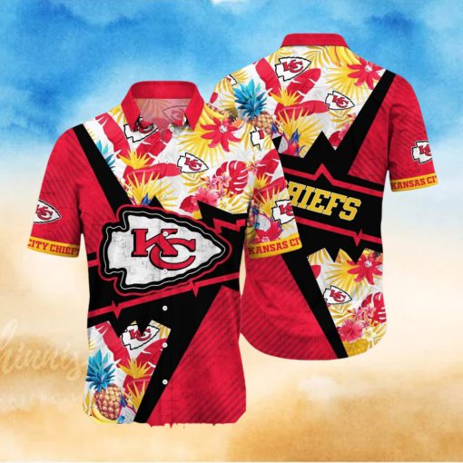 Kansas City Chiefs NFL Flower Summer Football Full Printed Hawaiian Shirt