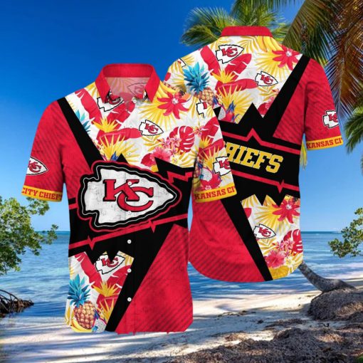 Kansas City Chiefs NFL Flower Summer Football Full Printed Hawaiian Shirt
