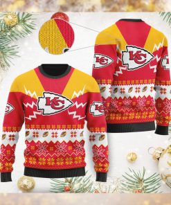 Kansas City Chiefs NFL Football Team Logo Symbol 3D Ugly Christmas Sweater Shirt Apparel For Men And Women On Xmas Days