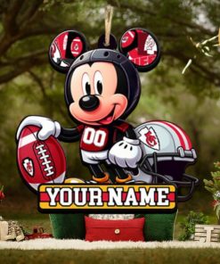 Kansas City Chiefs NFL Mickey Disney Christmas Tree ornament