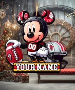 Kansas City Chiefs NFL Mickey Disney Christmas Tree ornament