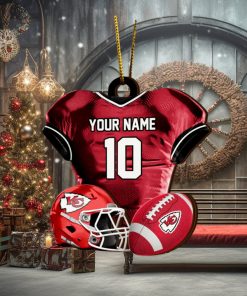 Kansas City Chiefs NFL Sport Ornament Custom Name And Number