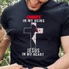 Kansas City Chiefs Nfl In My Veins Jesus In My Heart Cross 2024 T Shirt