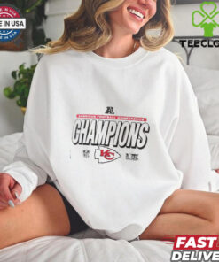 Kansas City Chiefs Nike 2024 AFC Champions Locker Room Trophy Collection Super Bowl LIX Bound Unisex T Shirt