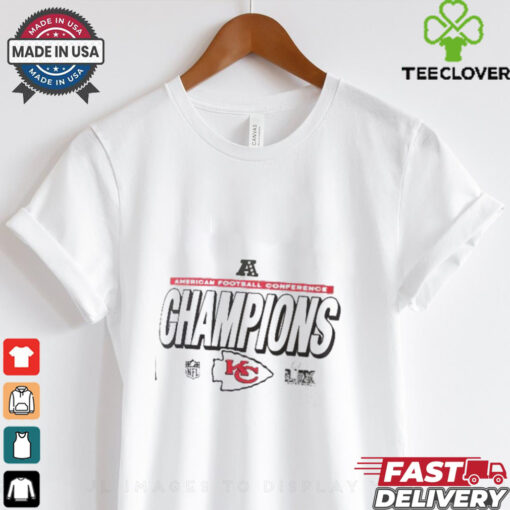 Kansas City Chiefs Nike 2024 AFC Champions Locker Room Trophy Collection Super Bowl LIX Bound Unisex T Shirt