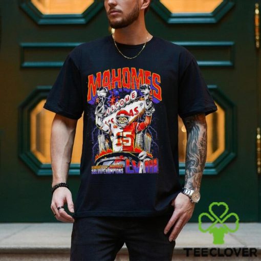 Kansas City Chiefs Patrick Mahomes Super Bowl LVIII Champs skeleton shirt