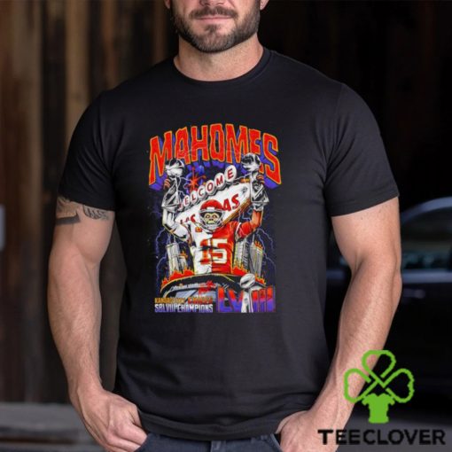 Kansas City Chiefs Patrick Mahomes Super Bowl LVIII Champs skeleton shirt