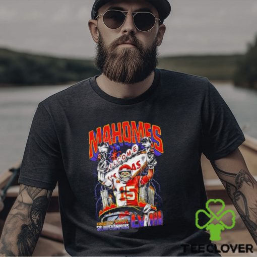 Kansas City Chiefs Patrick Mahomes Super Bowl LVIII Champs skeleton shirt